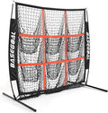 BaseGoal 4'×4' Baseball Softball Net,Pitching Strike Zone Target Net,with 9 Pocket,Baseball Backstop Net,for Hitting Pitching Batting Catching Practice