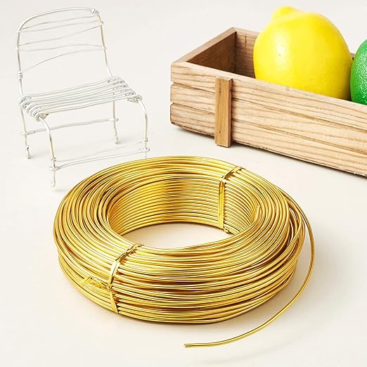 Fashewelry 180 Feet 2mm Gold Aluminum Wire Bendable Metal Craft Wire - Image 7