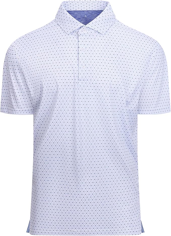 Damipow Premium Golf Shirts for Men Dry Fit Performance Polo Short Sleeve Collared Shirt
