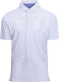 Damipow Premium Golf Shirts for Men Dry Fit Performance Polo Short Sleeve Collared Shirt