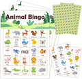 Jungle Animal Party Bingo Game Cards, Gender Reveal Themed Bingo Card by mermermu