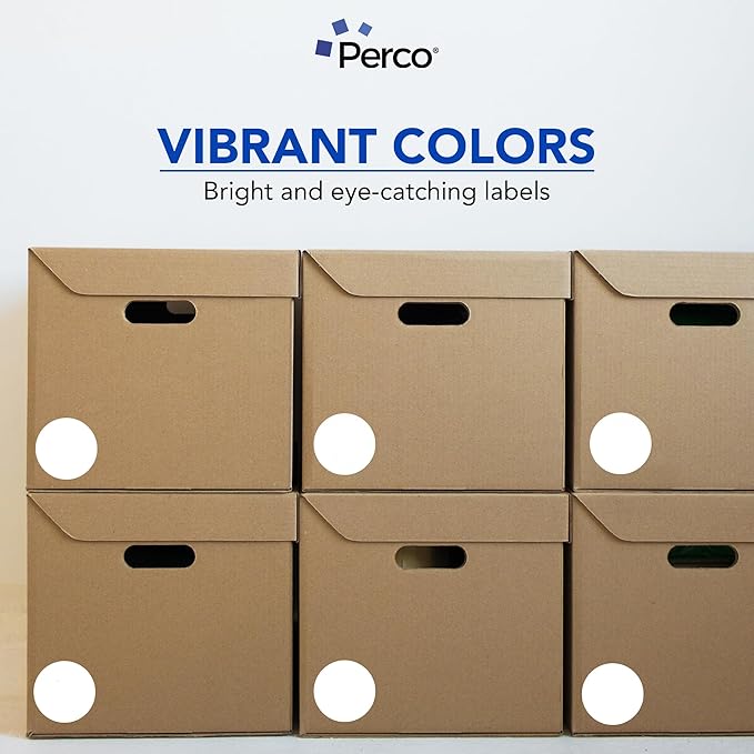 Perco White 3-Inch Round Circle Dot Sticker Labels - Image 7