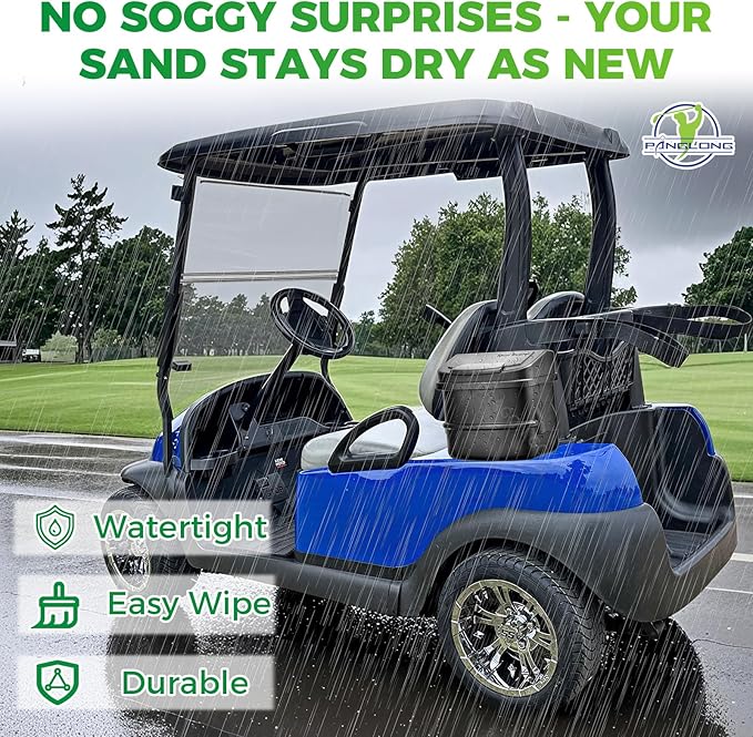 Panglong Large Capacity Sand Bucket with Bracket, Fits for 2004-UP Club Car Precedent/Club Car Tempo and Onward 2-Seater Golf Cart