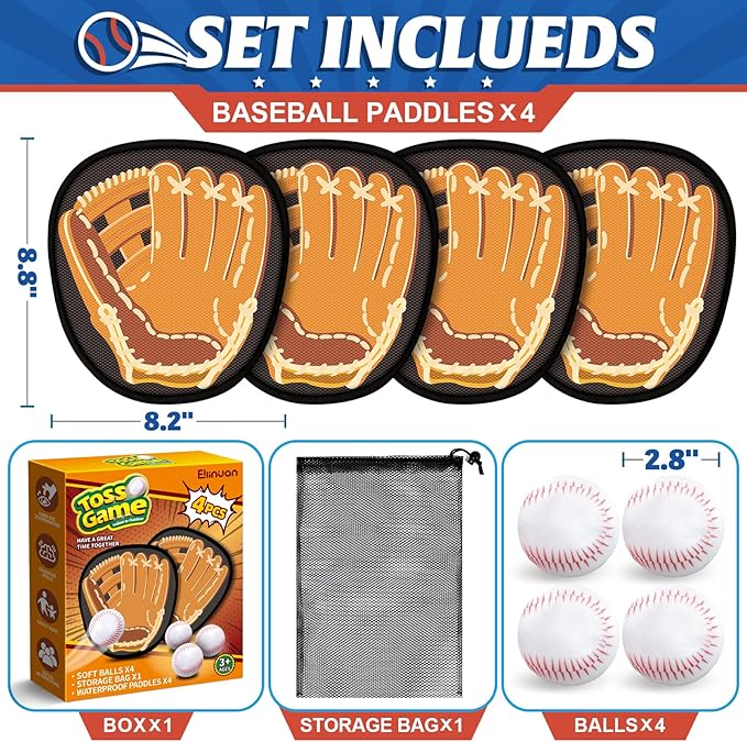 4 Pack Catch Ball Game Set, Outdoor Games - Image 3