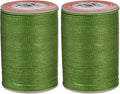 uxcell Round Leather Sewing Waxed Thread, 55m / 60 Yards Polyester Wax String by uxcell