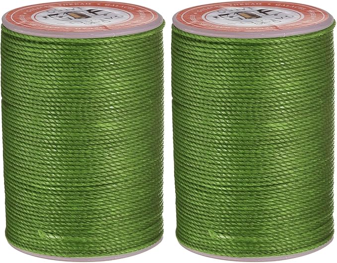 uxcell Round Leather Sewing Waxed Thread, 55m / 60 Yards Polyester Wax String by uxcell