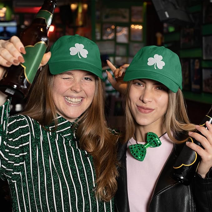St Patricks Day hat Green Baseball Cap Shamrock Embroidered for man Women Funny