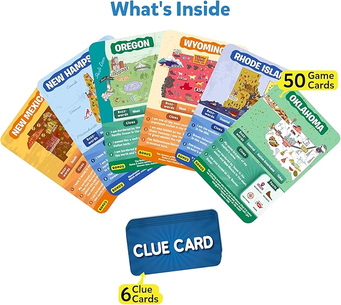 Skillmatics Guess in 10 States of America, Educational Travel Toys, Christmas - Image 2