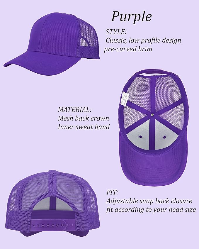 Gelante Mesh Trucker Hat Baseball Cap Structured Front Panel Wholesale LOT 12 Pack