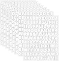 Starboling White Alphabet Stickers, 1/2 inch, 10 Sheets, Self-Adhesive Vinyl by Starboling