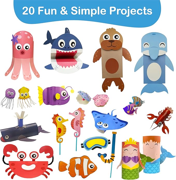 Craftikit® 20 Award-Winning Under The Sea Toddler Arts and Crafts - Image 4
