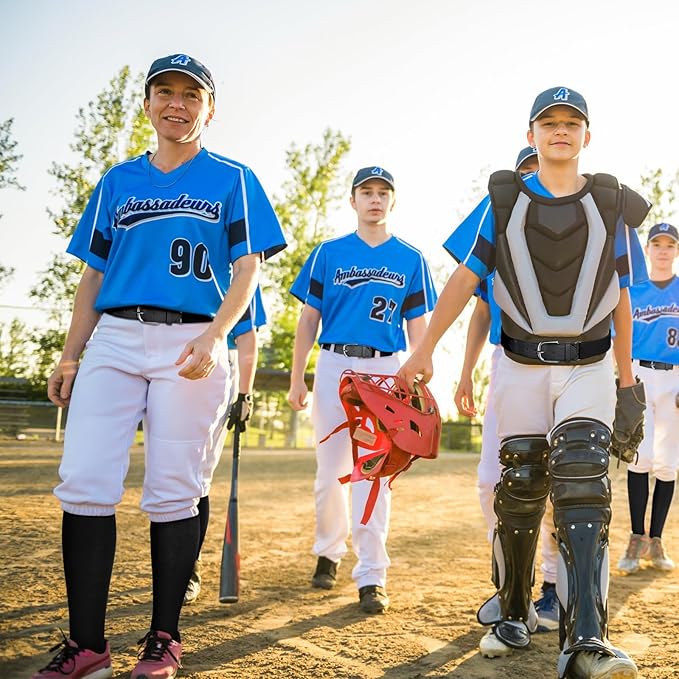 Haysandy Baseball or Softball Sock and Belt Combo Set 3 Football Baseball Socks with Softball Belt for Youth Boys Kids