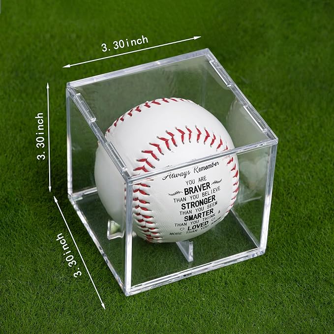 Religious Baseball Gifts for Men, Birthday Baptism First Communion Confirmation Personalized Inspirational Bible Verse Baseball for Godson Son Grandson, Easter Basket Stuffers Gifts