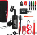 Golf Essentials Kit | Must-Have Accessories – Water Brush, Towel, Club Brush, Ball Marker, Divot Repair Tool, Ball & Tee Holder, Golf Gifts for Men & Women