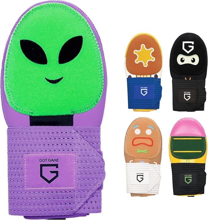 Got Game Baseball Sliding Mitt - Youth and Adult Sizes - Drippy Drip Accessory Gingerbread Man, Ice Cream, Alien, Ninja, Pencil, Cowboy