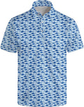 Golf Polo Shirts for Men Funny Print Short Sleeve Golf Shirts Performance Golf Polos