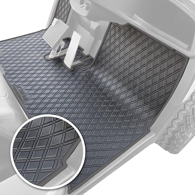 Xtreme MATS Yamaha Compatible Golf Cart Mat, Full Coverage Golf Cart Floor Liner Mat - Compatible with Yamaha Adventurer (2007-2017), G29, YDR, & Drive (Gen1) Models Only - All Black