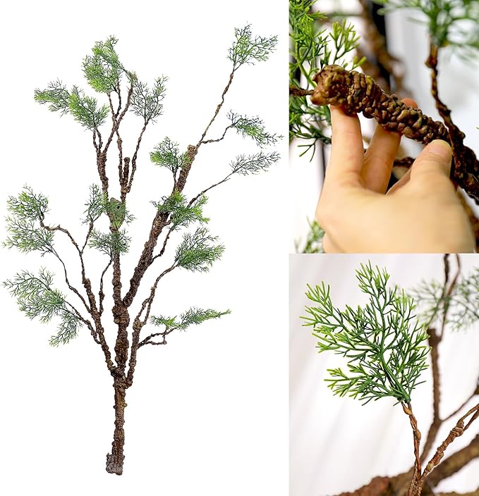 39.3in Bendable Artificial Pine Tree Bark Branches Trunk Fake Wood Root Twigs by Fosolasi