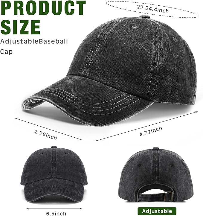 Yahenda 30 Pack Vintage Baseball Cap Washed Denim Distressed Bulk Adjustable Cotton Dad Hat Golf Hats for Women Men