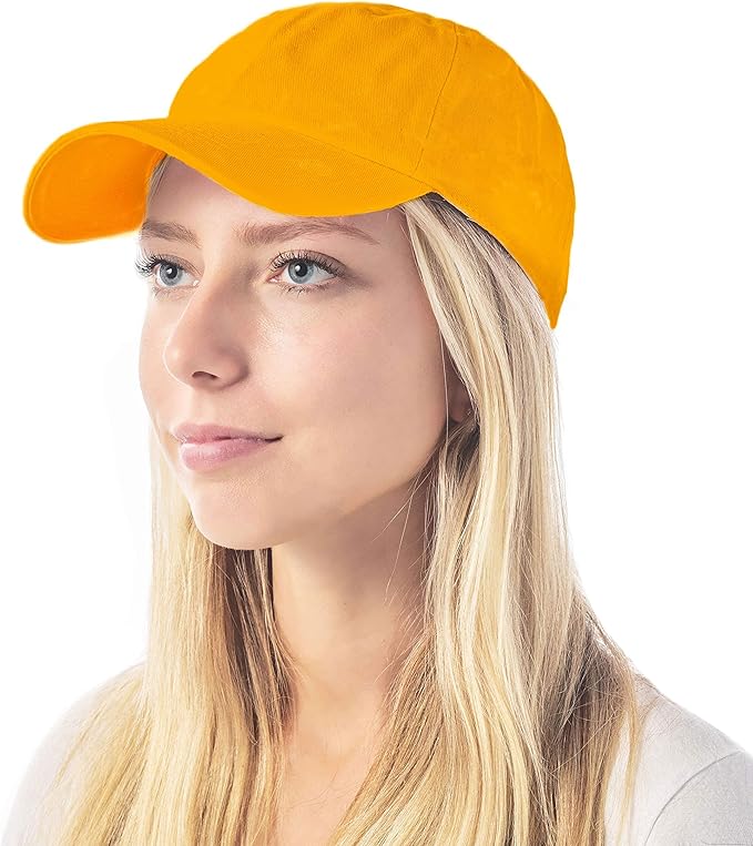 Cotton Baseball Cap Dad Hat – Washed Low Profile Adjustable Hat for Men Women Casual Outdoor Running Golf