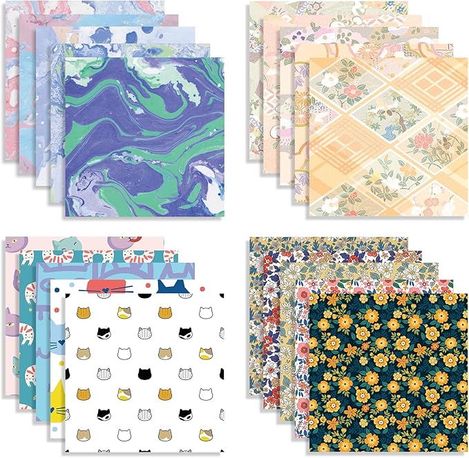 12 Different Packs Full Collection Origami Paper Kit 6 Inch Square Double Sided - Image 4