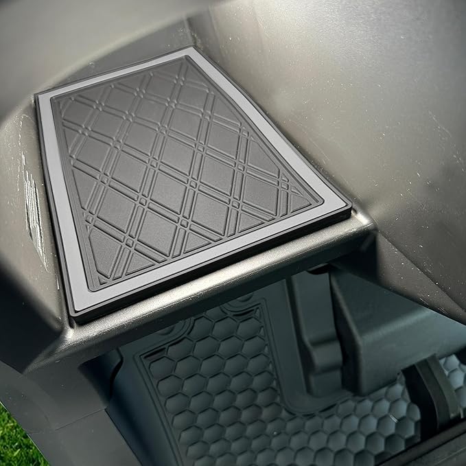Xtreme MATS 2024-2025 EZGO RXV Compatible Dash Mat for Golf Carts - Double Diamond Rubber Liner for GolfCar Cubbies - Glovebox Liner- Golf Cart Accessory - Grey Trim