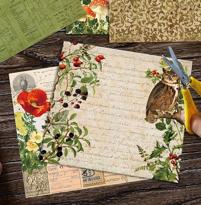 YASMEN Scrapbook Paper Pad 6x6, Vintage Patterned Cardstock, Single-Sided - Image 2