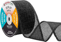 Mandala Crafts Black Burlap Ribbon 2 Inches Wide Jute Ribbons by MandalaCrafts