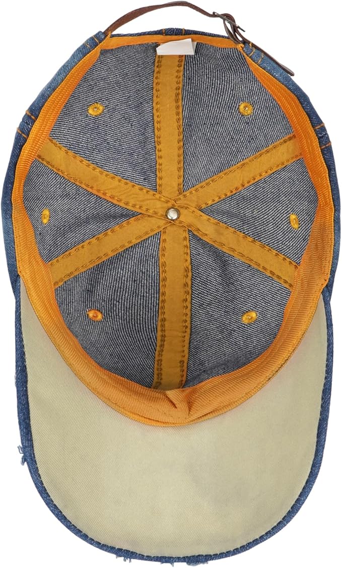 Hoce Fashion Rhinestone Denim Baseball Cap Studded Bling Hat for Women