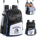 Baseball Bag for Youth & Adult with 4 Bat Sleeves - Softball Bat Bag with Shoe Compartment - Baseball Backpack for T-Ball, Softball Equipment, Baseball Gear, Baseball Bags for Boys 8-12