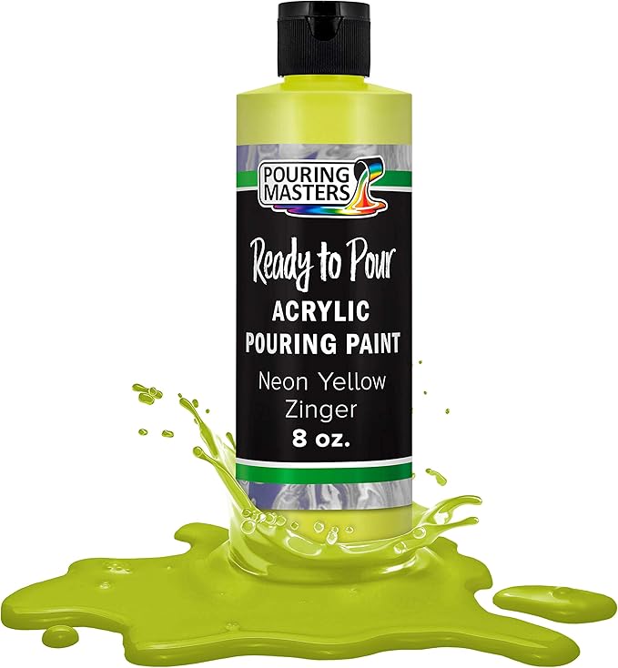Pouring Masters Neon Yellow Ready to Pour Acrylic Pouring Paint by USArtSupply