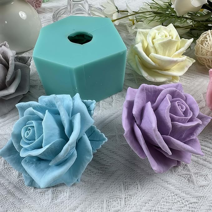 Bloom Rose Flower 3D Silicone Mold - Image 5