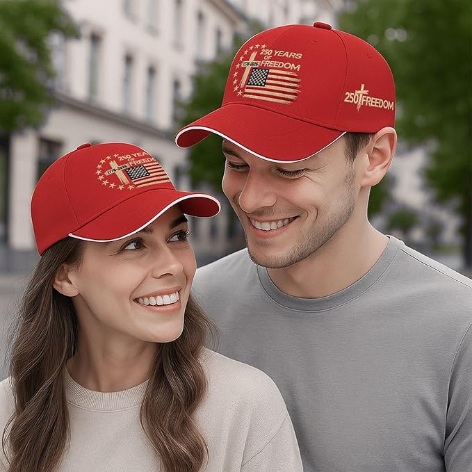 US 250 Years Freedoms 1776-2026 250th Birthday Embroidered Hats Garde Cap for Him