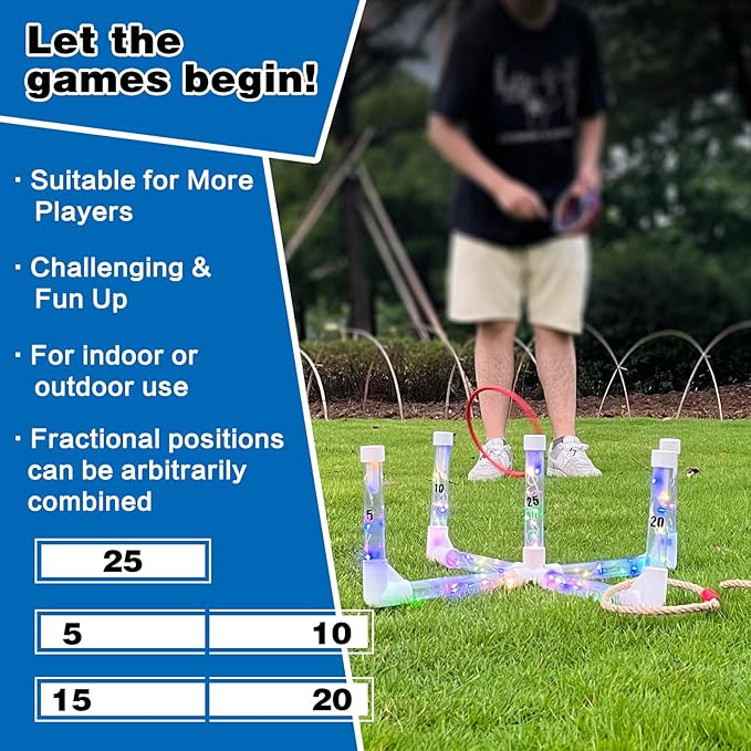 MOLACHI Ring Toss Games for Adults and Kids, Yard Games, Outdoor Indoor Games - Image 3