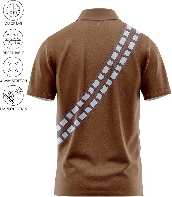 Funny Parody Golf Polo Shirt – Fun Movie Performance Quick Dry UPF Sun Protection Moisture Wicking Casual Wear Shocker Golf