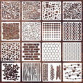 Texture Stencils for Painting Geometric Stencil Cubist Layering Background by SUNVERSE