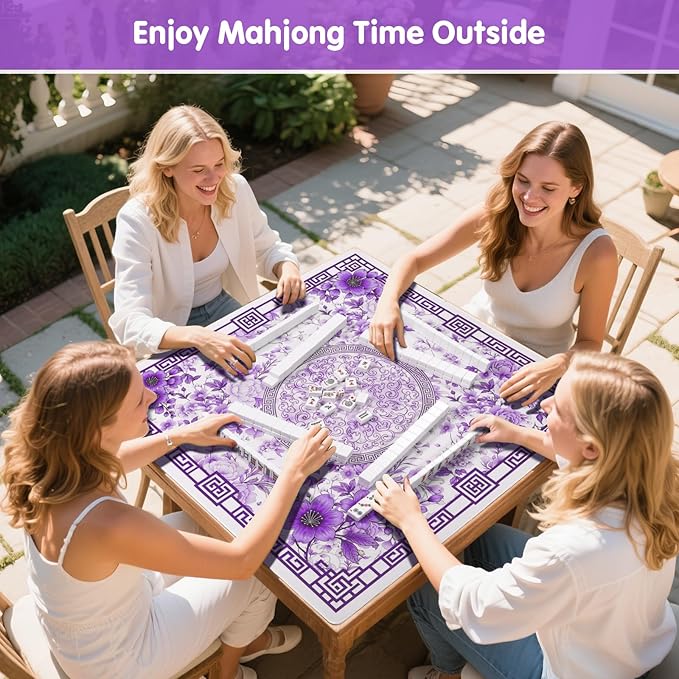 Mahjong Mat for Table 33x33 Inch, Noise-Reducing American Mahjong Mat, Mahjong - Image 7