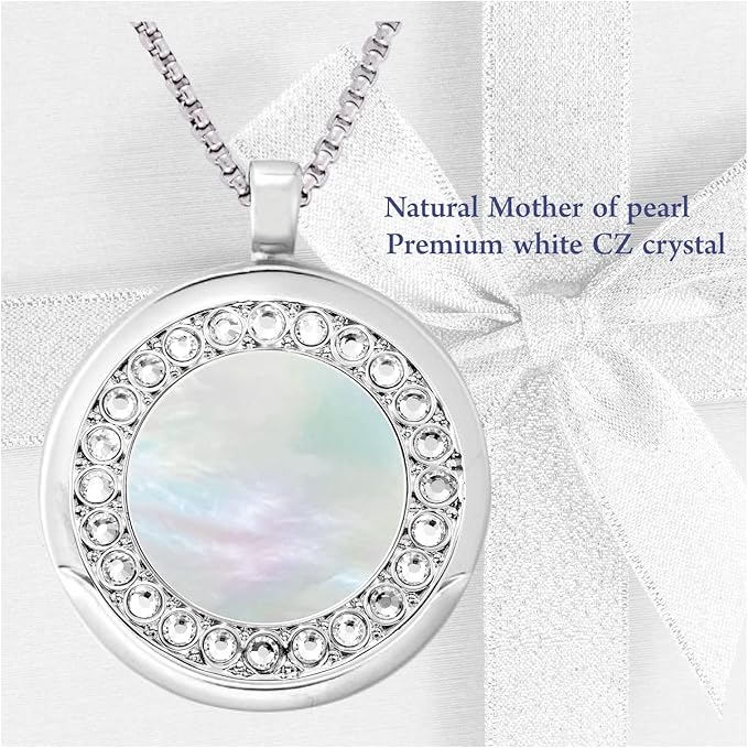 Golf Ball Marker Necklace, Pearl Crystal Ball Marker, Golf Accessories, Golf Gifts, Golf Ball Markers for Women