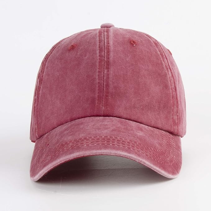 LANGZHEN Unisex Baseball Cap 100% Cotton Fits Men Women Washed Denim Adjustable Dad Hat