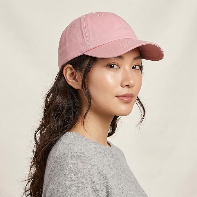 Cotton Baseball Cap Dad Hat – Washed Low Profile Adjustable Hat for Men Women Casual Outdoor Running Golf
