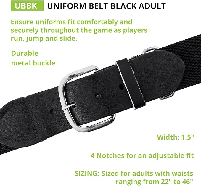 Champion Sports Baseball & Softball Belt – Stretch Fit Uniform Belt for Youth & Adult Players, Multiple Colors