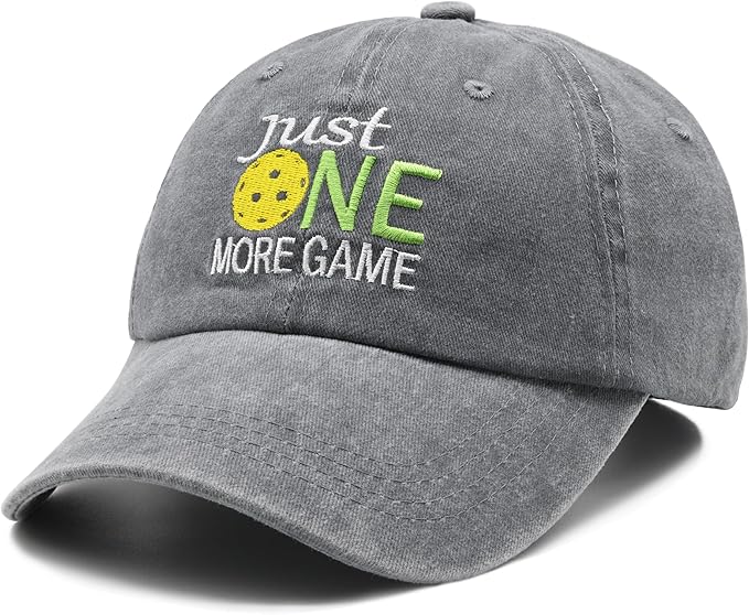 Waldeal Pickleball Hat,Adjustable Embroidered Washed Baseball Cap for Men Women