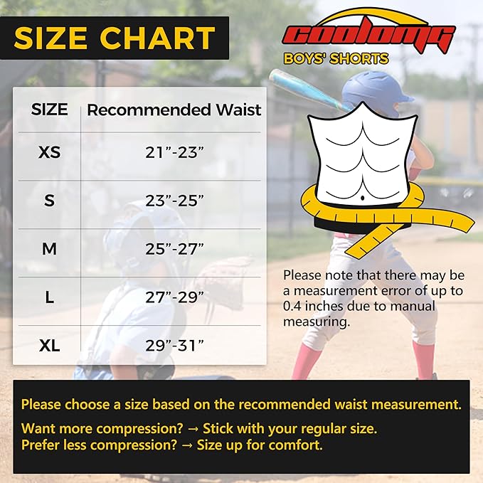 COOLOMG Youth Boys Compression Shorts with Protective Cup Athletic Sports Underwear for Baseball Football Lacrosse Hockey