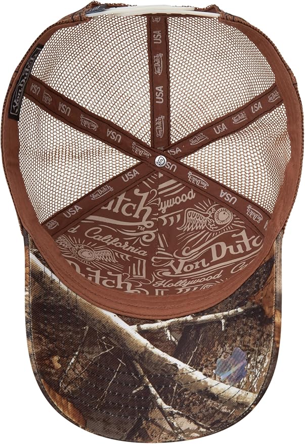 Von Dutch Men & Women’s Baseball Cap - Adjustable Snapback Canvas Hat with Curved Brim Structured Logo Patch Vintage Style