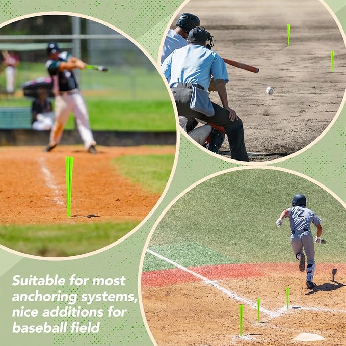 Shappy 24 Pieces Base Plugs with Tassels Heavy Duty Rubber Baseball Anchor Plug for Baseball Field Drill Softball Accessories