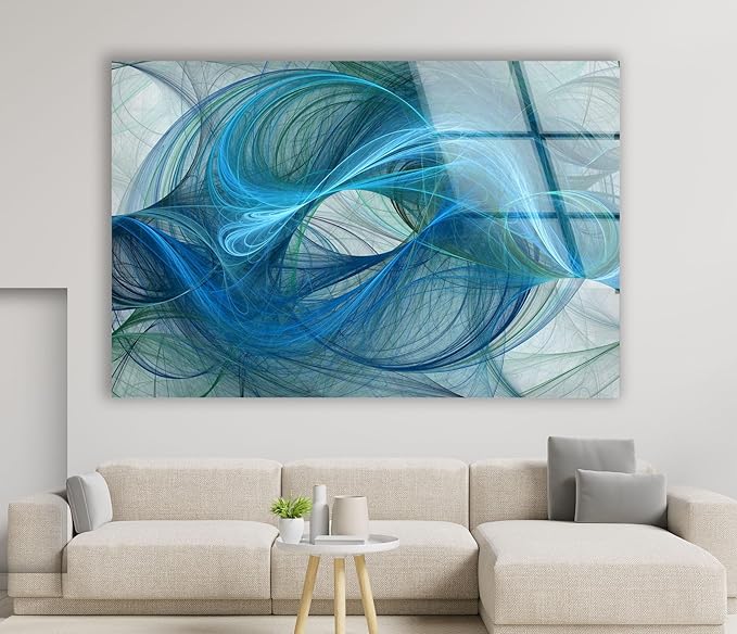 My Photostation.com 43Wx27H'' Blue Energy Abstract Wall Art – Fluid Motion - Image 2