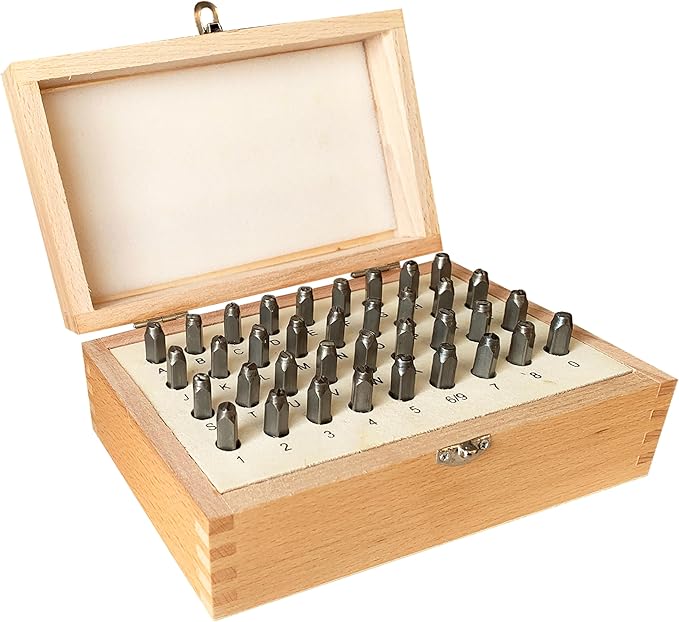 HimaPro Letter and Number Stamp Set 36pcs 40Cr Alloy Steel Metal Stamp Number & by HimaPro
