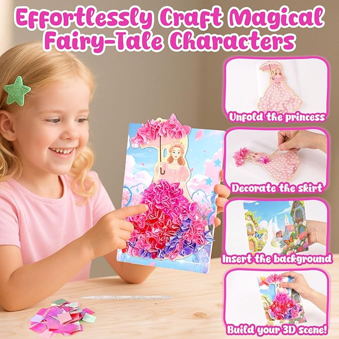 3 otters Poke in Art, Magical Princesses Party Favors Pretty Princess Game - Image 5