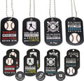 Inkstone Baseball Dogtag Necklaces | Motivational Be The Game Changer | 12 Pack | Encouraging Gift for Students, Teams, Players, and Employee baseball necklace Party Favors Gifts for Team Softball Gifts