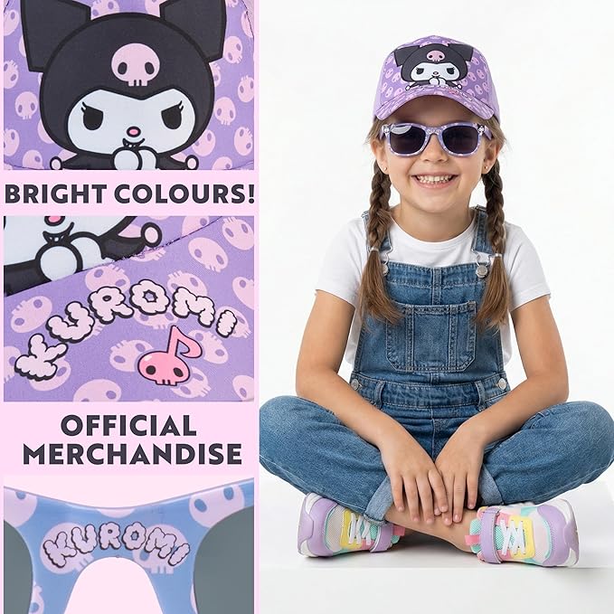 Hello Kitty | Disney Stitch | Care Bears Baseball Cap & Sunglasses for Girls UV400 Sun Protection Gifts for Girls